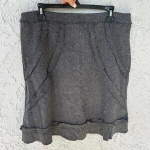 Y2k gray midi skirt